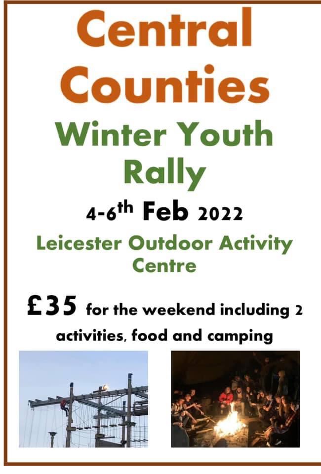 4 - 6 February 2022 Leicester Outdoor Activity Centre £35 for the weekend including 2 activities, food and camping